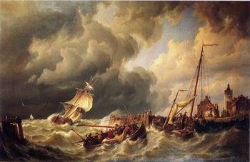 unknow artist Seascape, boats, ships and warships.95